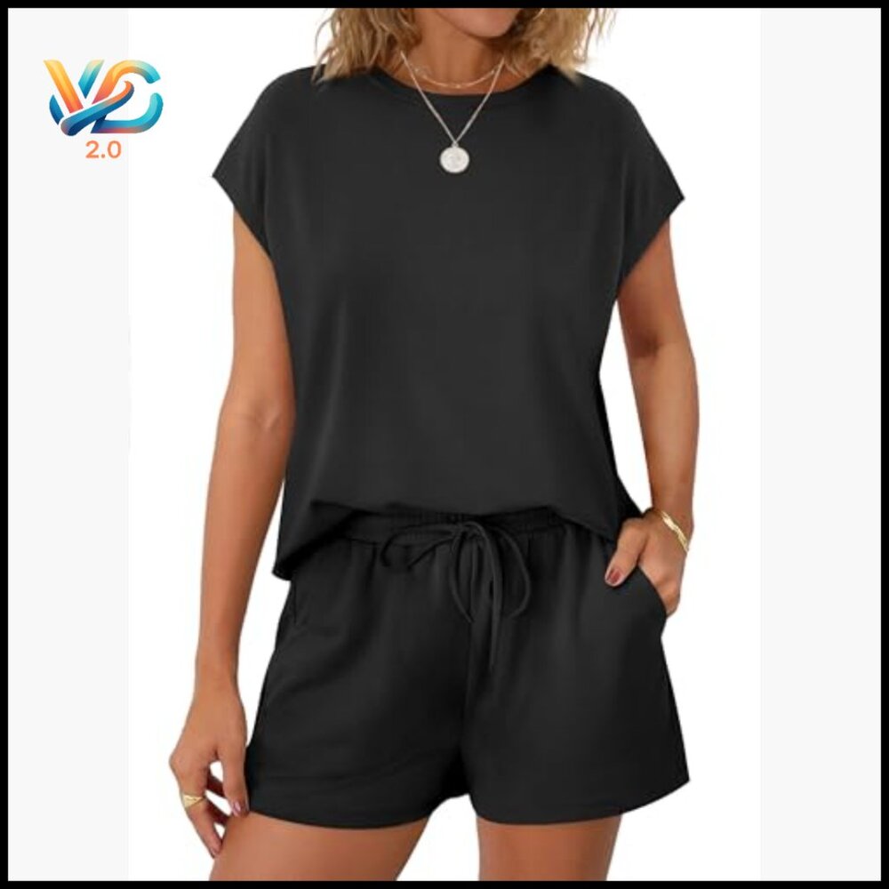 Large Polyester Blend Lounge Set With Pockets, Ca… - image 2